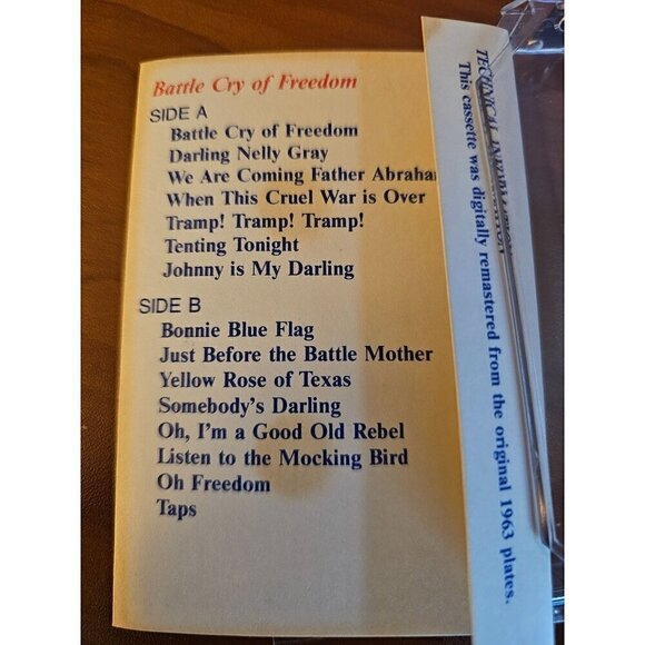 Battle Cry Of Freedom Cassette  Songs Of The Civil War  Gettysburg Singers - Picture 3 of 6